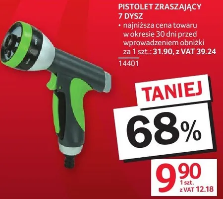Pistolet zraszający 7 dysz promocja w Selgros