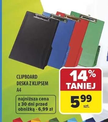 Clipboard deska z klipsem A4 Q-Connect promocja w Carrefour