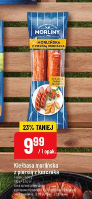 Kiełbasa morlińska z piersią kurczaka Morliny promocja w POLOmarket