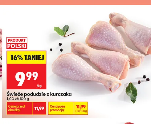 Świeże podudzie z kurczaka promocja w Biedronka
