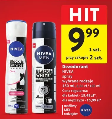 Dezodorant spray wybrane rodzaje promocja w Intermarche