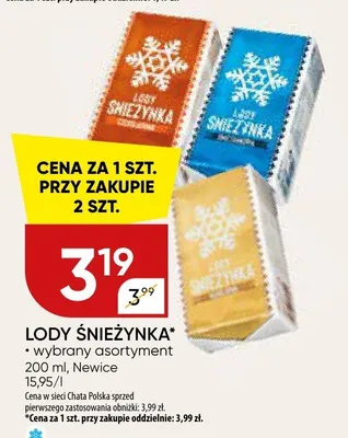 Lody śnieżynka promocja w Chata Polska