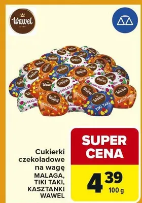 Cukierki czekoladowe na wagę Malaga promocja w Carrefour Market