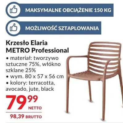 Krzesło Elaria METRO Professional promocja w Makro