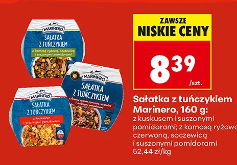 Sałatka z tuńczykiem Marinero z komosą ryżową czerwoną soczewicą i suszonymi pomidorami promocja w Biedronka