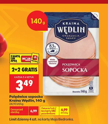 Polędwica sopocka Kraina Wędlin promocja w Biedronka