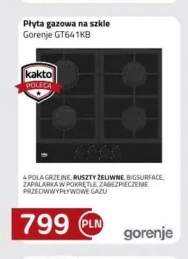 Płyta gazowa na szkle Gorenje GT641KB promocja w kakto.pl