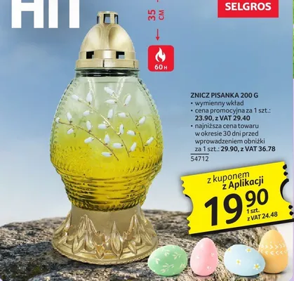 Znicz pisanka 200 G promocja w Selgros