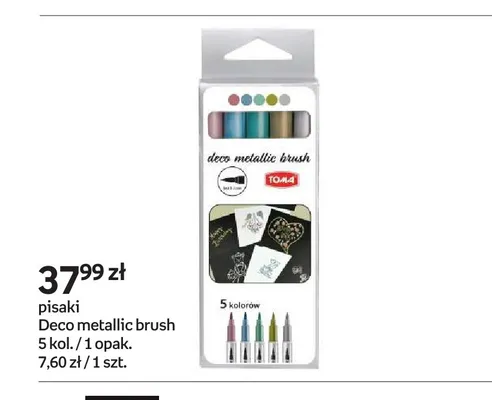 Pisaki Toma Deco metallic brush promocja w Empik
