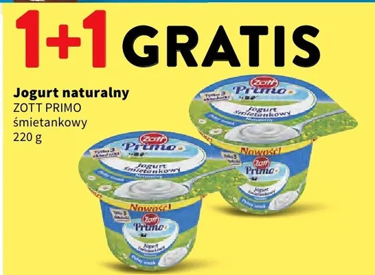 Jogurt naturalny śmietankowy promocja w Intermarche