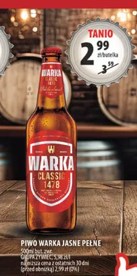 Piwo Warka Classic promocja w Arhelan