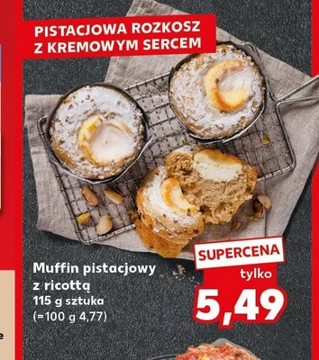 Muffin pistacjowy z ricottą promocja w Kaufland