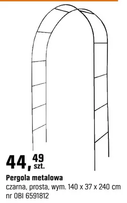 Pergola metalowa czarna, prosta promocja w OBI