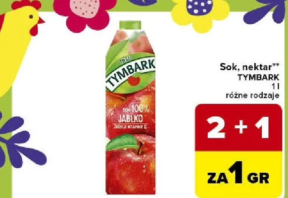 Sok, nektar różne rodzaje promocja w Carrefour Express