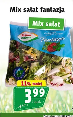 Mix sałat Fantazja Prima natura promocja w Prim Market