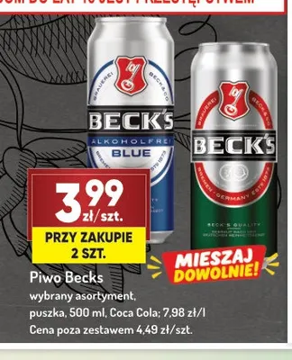 Piwo bezalkoholowe Beck's Alkoholfrei Blue promocja w Avita