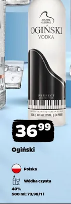 Wódka czysta Ogiński promocja w Netto