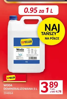 Woda demineralizowana promocja w Selgros