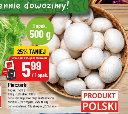 Pieczarki promocja w POLOmarket