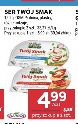 Ser w plastrach Twój Smak OSM Piątnica promocja w Stokrotka