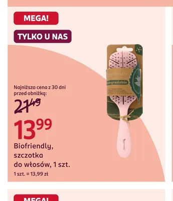 Szczotka do włosów Biofriendly promocja w Rossmann