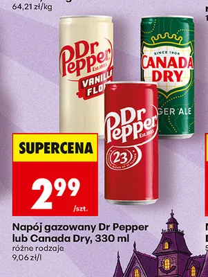 Napój gazowany Dr Pepper Vanilla Float promocja w Biedronka