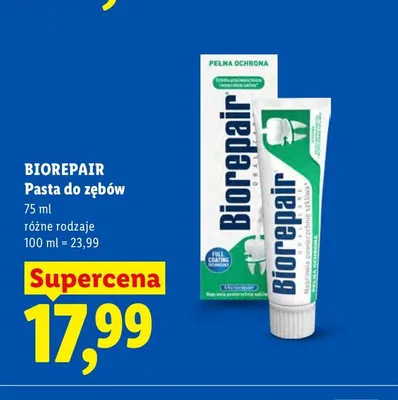Pasta do zębów Biorepair promocja w Lidl