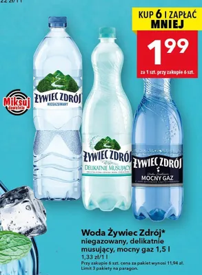 Woda Żywiec Zdrój niegazowana promocja w LEWIATAN