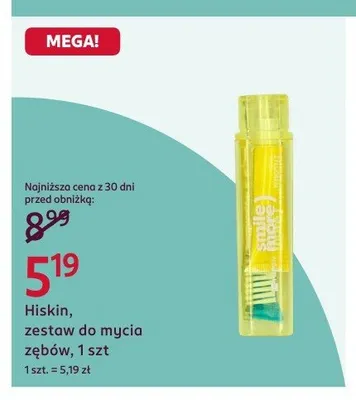 Zestaw do mycia zębów Hiskin promocja w Rossmann