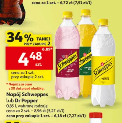 Napój Schweppes Tonic promocja w Auchan