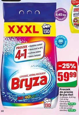 Proszek do prania Bryza 4w1 do koloru promocja w Dino