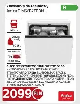 Zmywarka do zabudowy Amica promocja w kakto.pl