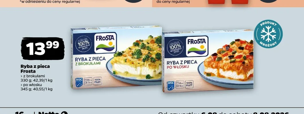 Ryba z pieca Frosta z brokułami promocja w Netto