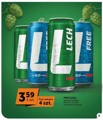 Piwo bezalkoholowe Lech promocja w Groszek