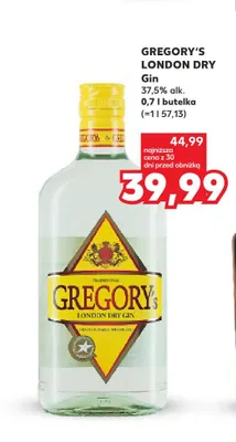 Gin Gregory's London Dry promocja w Kaufland