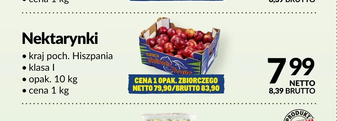 Nektarynki promocja w Makro