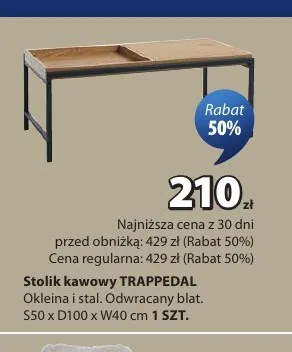Stolik kawowy Trappedal promocja w Jysk