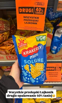 Krakersy mini solone Lajkonik promocja w Biedronka