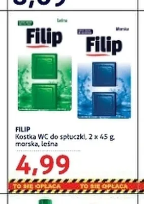 Kostka WC do spłuczki morska 2-pak Filip promocja w Blue Stop
