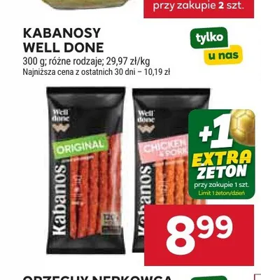 Kabanosy Well Done promocja w Stokrotka