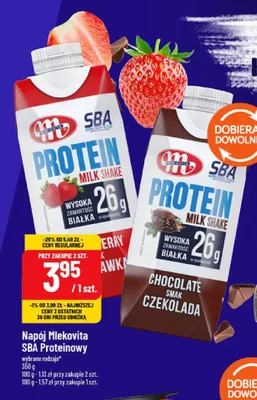 Napój proteinowy Mlekovita SBA o smaku owoców leśnych promocja w POLOmarket