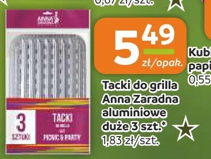 Tacki do grilla Anna Zaradna aluminiowe duże 3-pak promocja w Społem Częstochowa