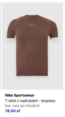 T-shirt z nadrukiem Nike Sportswear brązowy promocja w Lounge by Zalando
