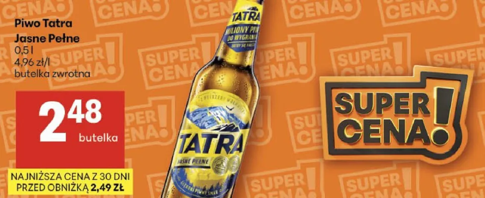 Piwo Jasne Pełne butelka zwrotna promocja w Delikatesy Centrum