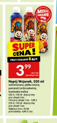 Napój Wojanek truskawka-malina 500 ml promocja w Twój Market