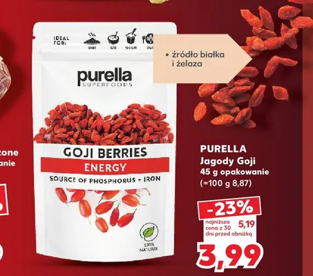 Jagody goji Purella promocja w Kaufland