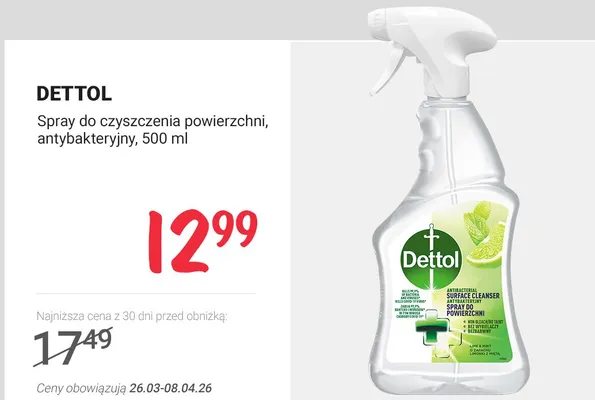 Spray do czyszczenia powierzchni antybakteryjny promocja w Rossmann