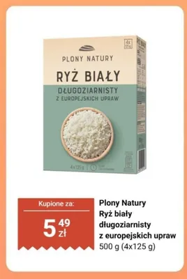 Ryż biały długoziarnisty z europejskich upraw Plony Natury 4-pak promocja w Biedronka