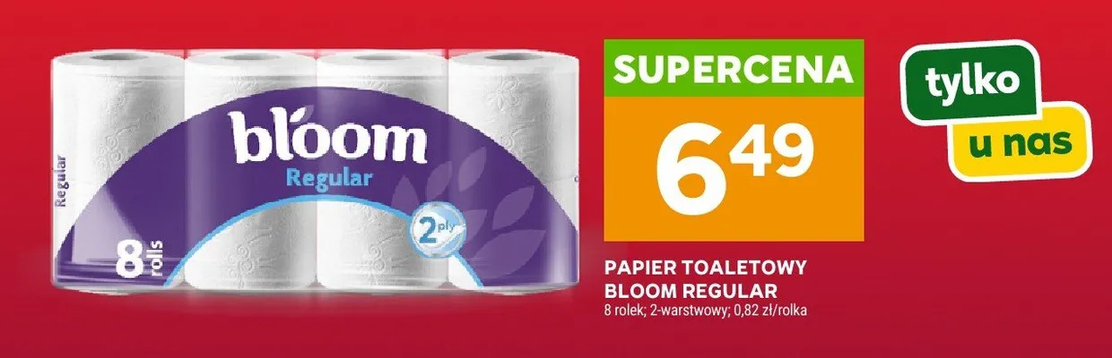 Papier toaletowy Bloom Regular promocja w Stokrotka