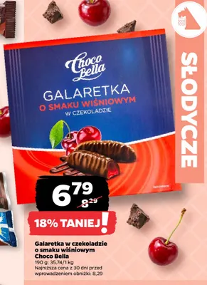 Galaretka w czekoladzie o smaku wiśniowym Choco Bella promocja w Netto